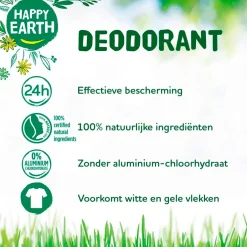Happy Earth 100% Natural Bergamot Deodorant Balm< Deodorant Creme