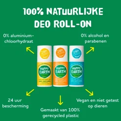 Happy Earth 100% Natural Jasmine Ho Wood Deodorant Roller< Deoroller