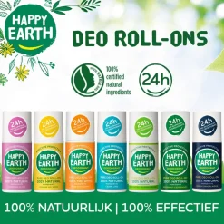 Happy Earth 100% Natural Jasmine Ho Wood Deodorant Roller< Deoroller