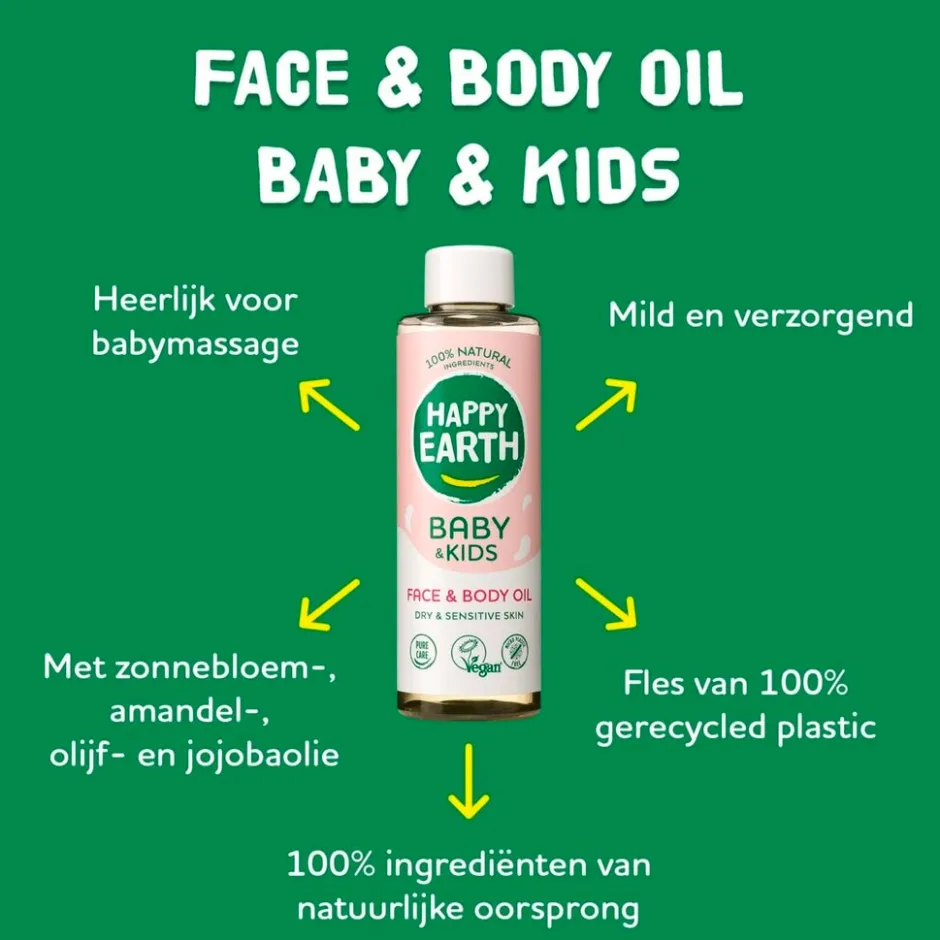 Baby & Kids 100% Natural Face & Body Oil|Happy Earth Outlet