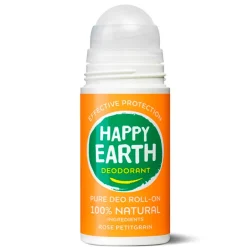 Happy Earth Rose Petitgrain Deodorant Roller< Deoroller