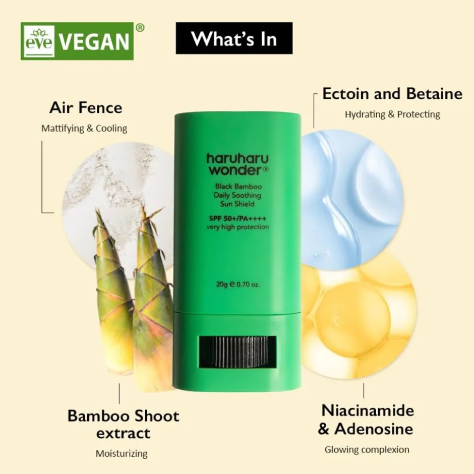 Black Bamboo Daily Soothing Sun Shield SPF50+ PA++++|haruharu wonder Hot