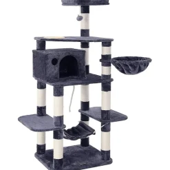 Hoppa! Multi-Level Kattenboom Voerbak Krabpaal Sisal< Katten
