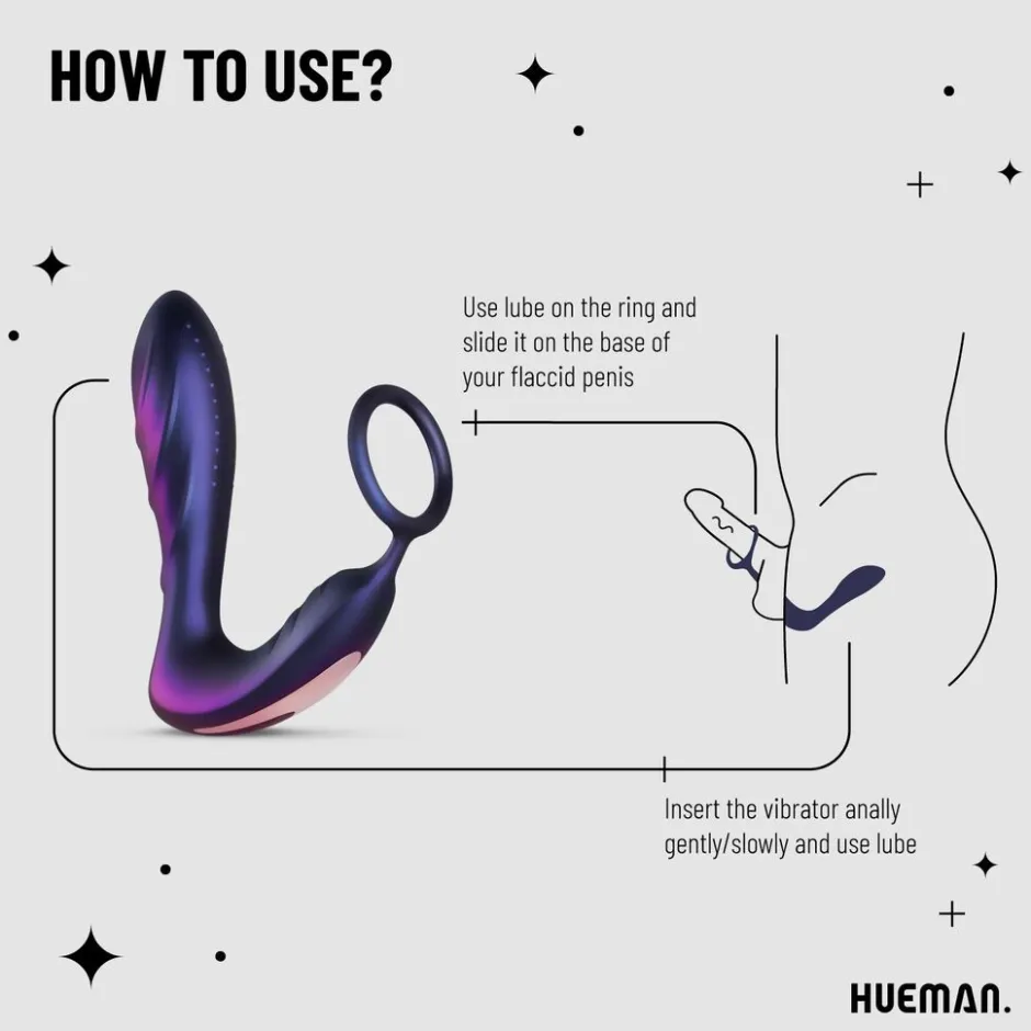 Black Hole Anaal Vibrator Met Cockring|Hueman Hot