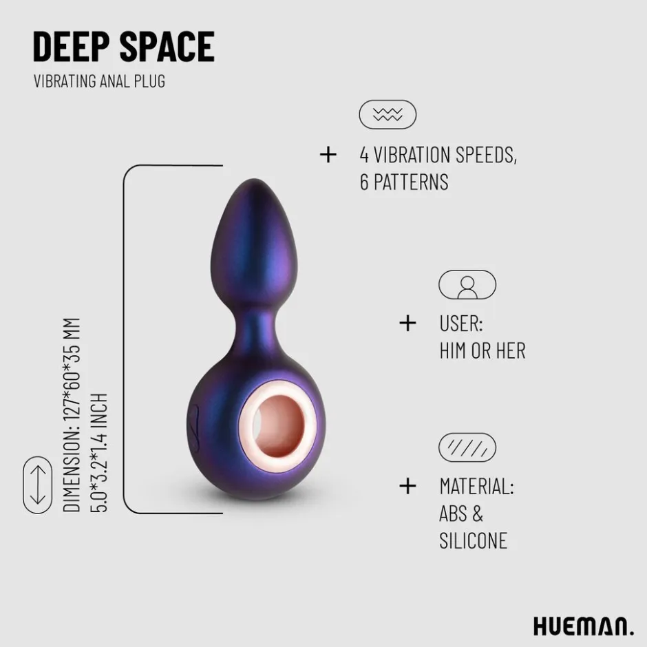 Hueman Deep Space Vibrerende Anaal Plug< Seksspeeltjes