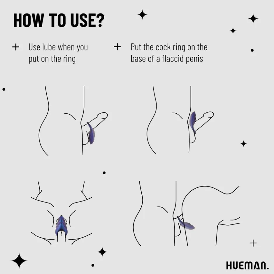 Hueman Neptune Vibrerende Cockring + Afstandsbediening< Seksspeeltjes