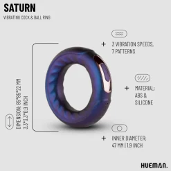Saturn Vibrerende Cock/Ball Ring|Hueman Sale