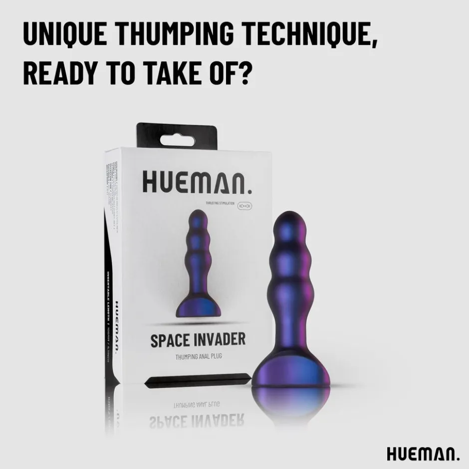 Hueman Space Invader Vibrerende en Stotende Buttplug< Seksspeeltjes