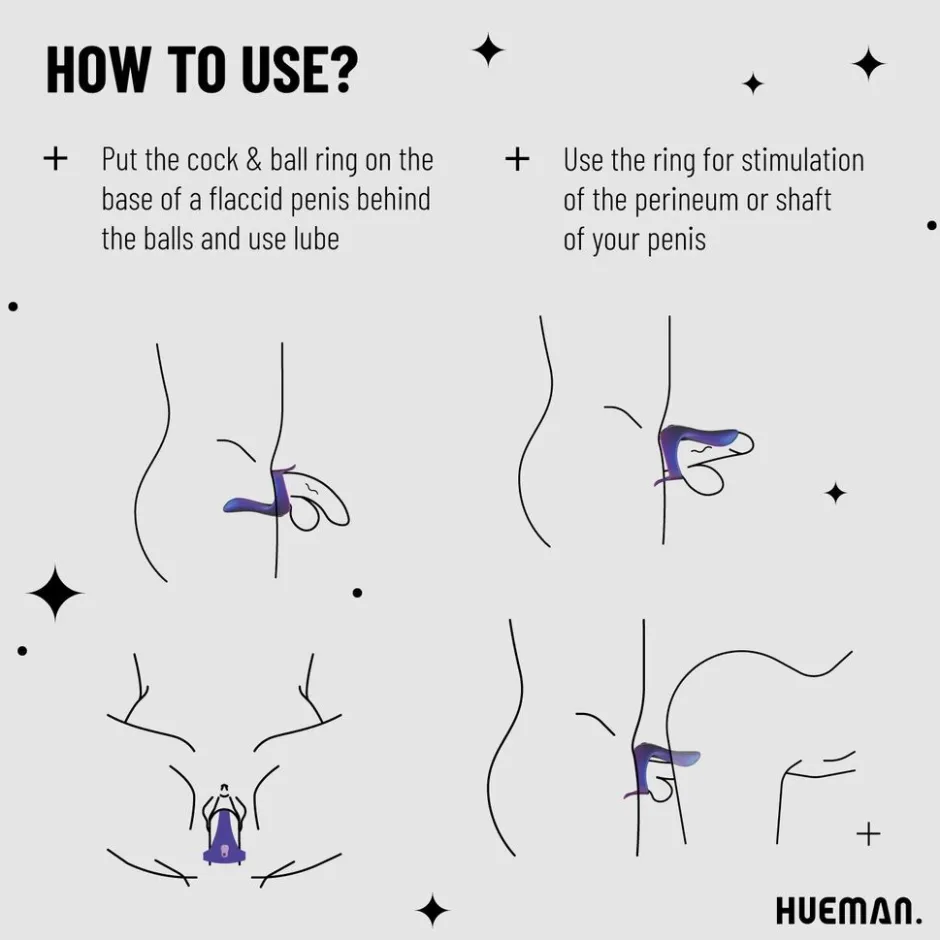 Hueman Vibrerende Strap-on Cockring< Seksspeeltjes