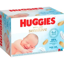 Huggies Extra Care Sensitive Babydoekjes< Billendoekjes