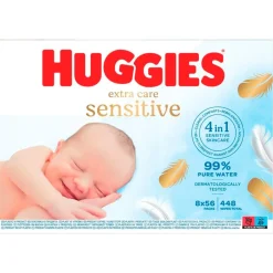 Huggies Extra Care Sensitive Babydoekjes< Billendoekjes