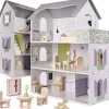 Ikonka Luxe XL Houten Poppenhuis met Meubels< Houten Poppenhuizen En Tafels