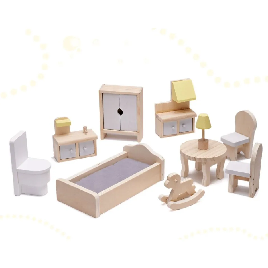 Ikonka Luxe XL Houten Poppenhuis met Meubels< Houten Poppenhuizen En Tafels