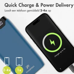 20.000 mAh Powerbank met 22.5W Snellader - Noodpakket|Imoshion Best