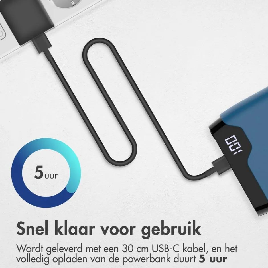 20.000 mAh Powerbank met 22.5W Snellader - Noodpakket|Imoshion Best
