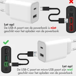 Imoshion 20.000 mAh Powerbank met 22.5W Snellader - Noodpakket< Powerbanks