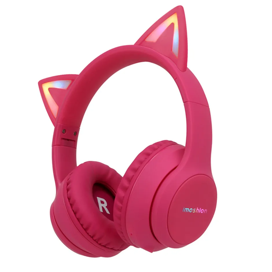 Imoshion Draadloze Bluetooth Kinder Koptelefoon met Verlichte Kattenoortjes< Koptelefoons