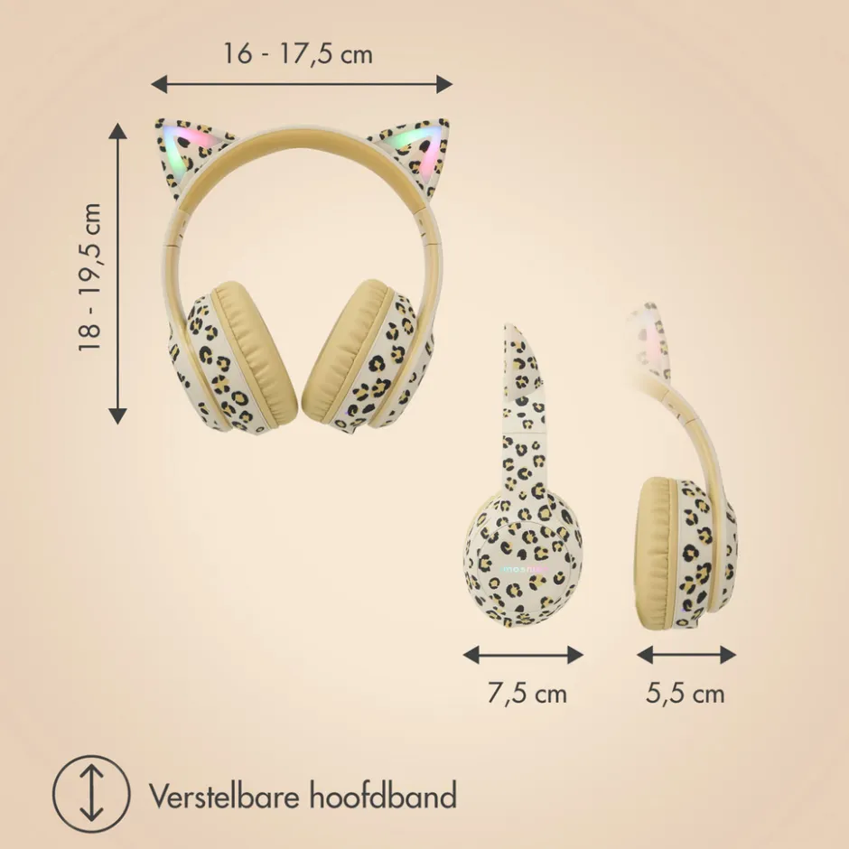Draadloze Bluetooth Kinder Koptelefoon met Verlichte Kattenoortjes|Imoshion New
