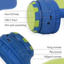 Draadloze Bluetooth Kinder Koptelefoon met Dino Spikes|Imoshion