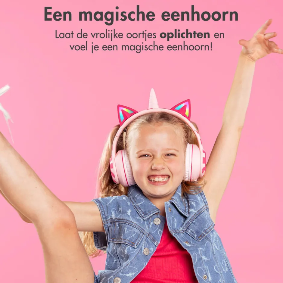 Draadloze Bluetooth Kinder Koptelefoon met Verlichte Unicorn Oortjes|Imoshion Discount