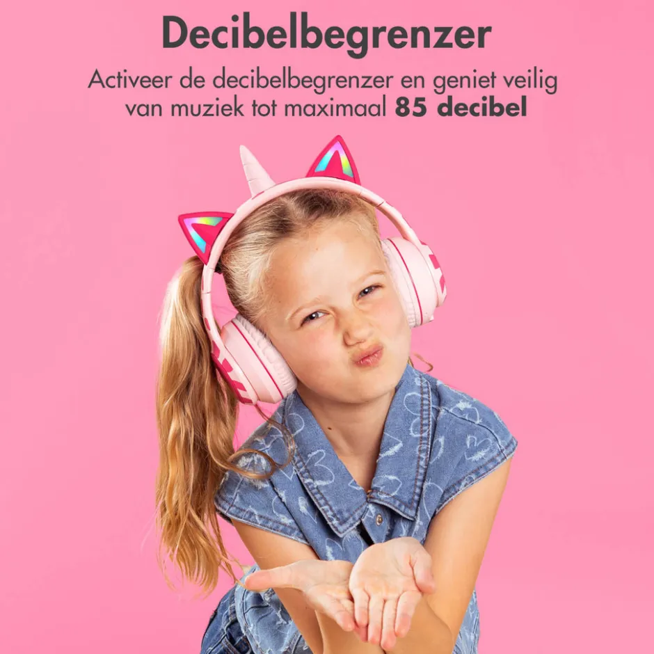 Draadloze Bluetooth Kinder Koptelefoon met Verlichte Unicorn Oortjes|Imoshion Discount