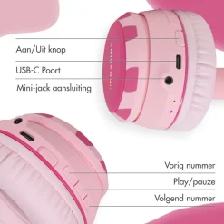 Draadloze Bluetooth Kinder Koptelefoon met Verlichte Unicorn Oortjes|Imoshion Discount
