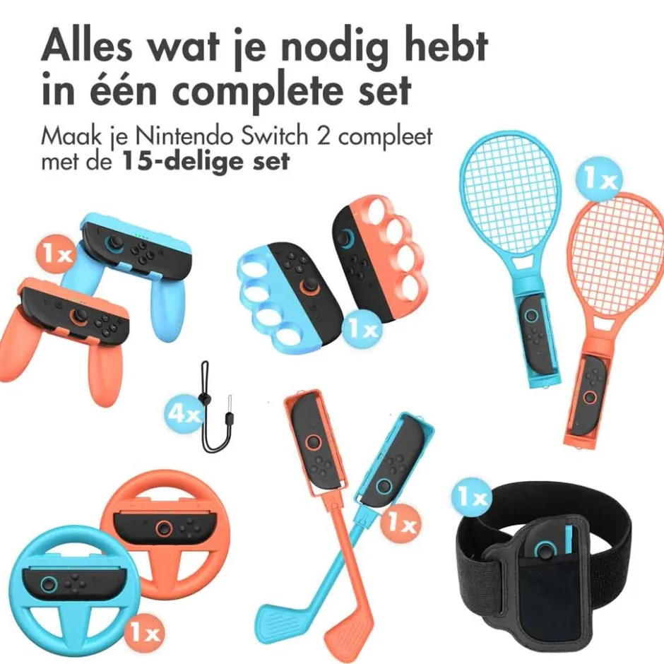 Imoshion Nintendo Switch 2 15-delige accessoires set< Gaming