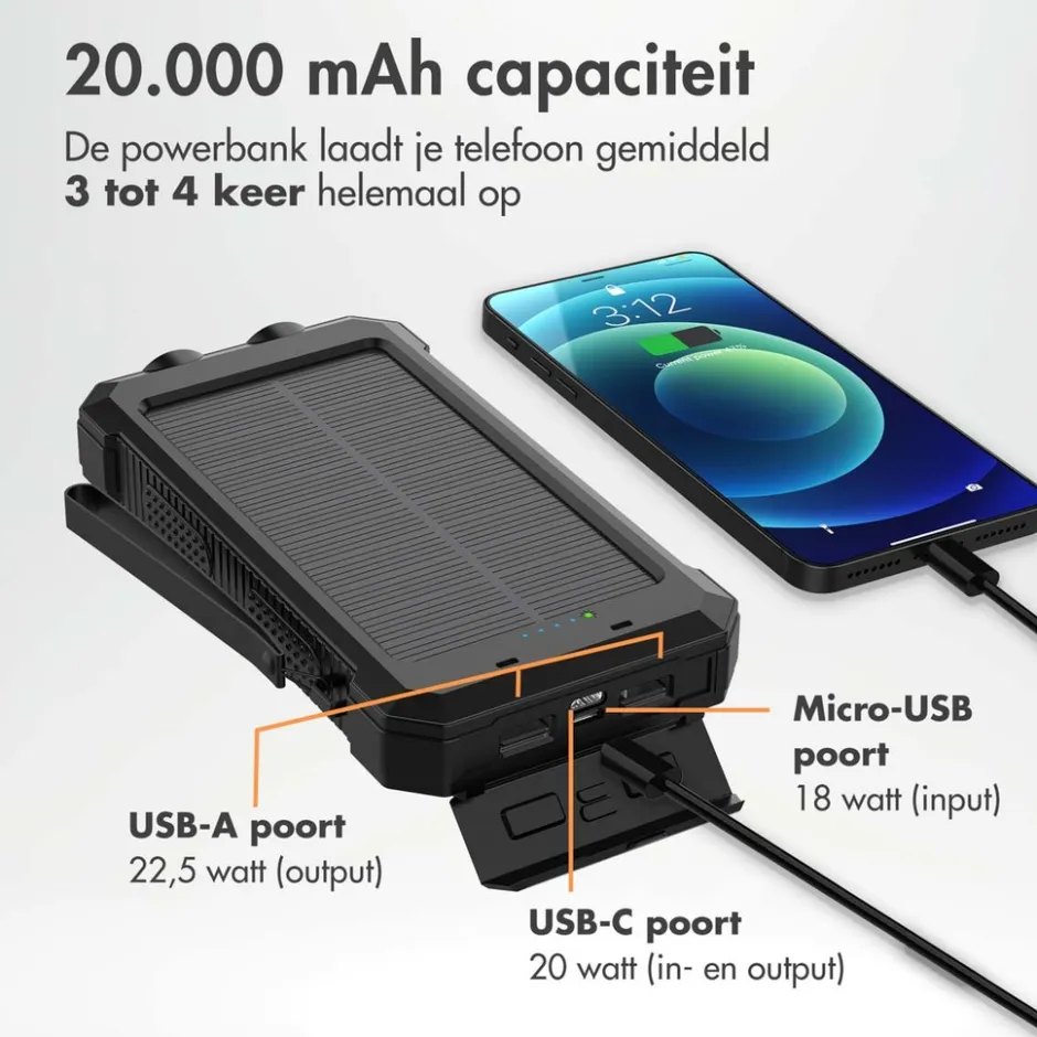 Solar Powerbank 20.000 mAh|Imoshion Outlet