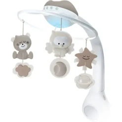 Grey 3 in 1 Muziekmobiel & Projector|Infantino Best