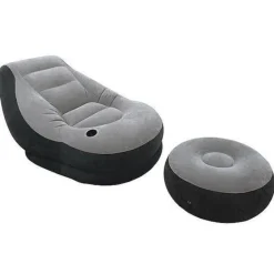 Opblaasbare Loungestoel met poef|Intex Clearance