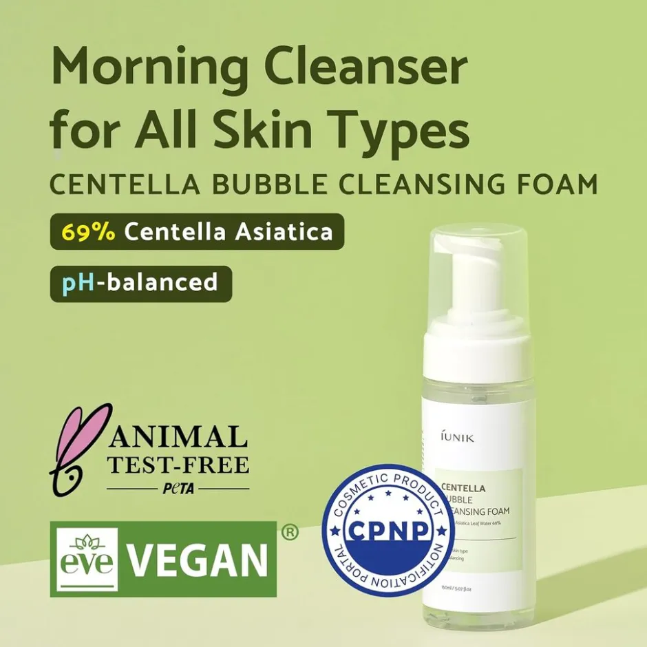IUNIK Centella Bubble Cleansing Foam< Korean Skincare|Gezichtsreiniging