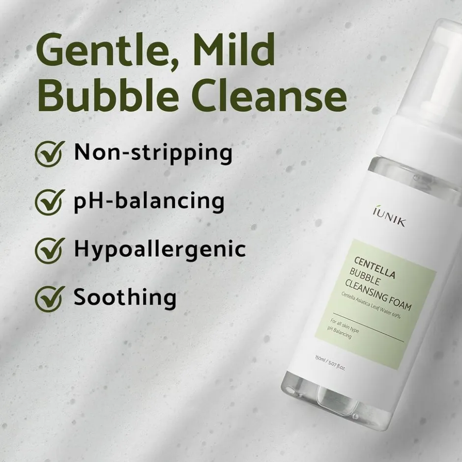 IUNIK Centella Bubble Cleansing Foam< Korean Skincare|Gezichtsreiniging