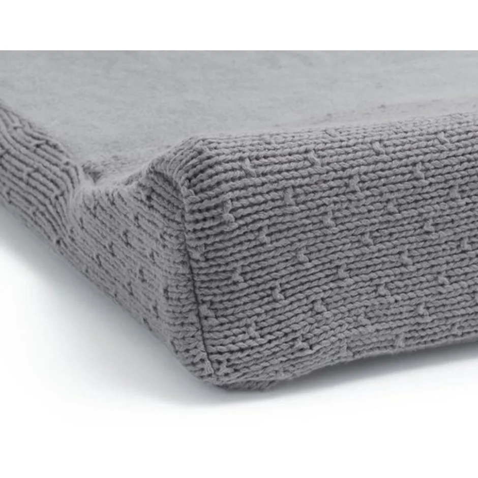 Bliss Knit Storm Grey 50 x 70 cm Aankleedkussenhoes|Jollein Discount