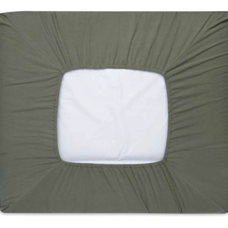 Jollein Pure Knit Leaf Green 75 x 85 cm GOTS Aankleedkussenhoes< Aankleedkussenhoezen|Verrassend Babyvoordeel