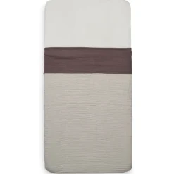 Jollein Wrinkled Cotton Chestnut 75 x 100 cm Wieglaken< Baby Beddengoed