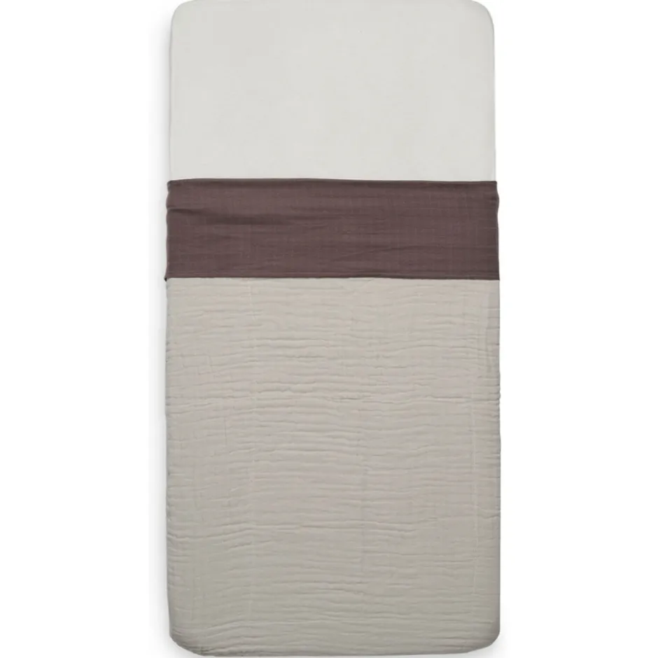 Jollein Wrinkled Cotton Chestnut 75 x 100 cm Wieglaken< Baby Beddengoed