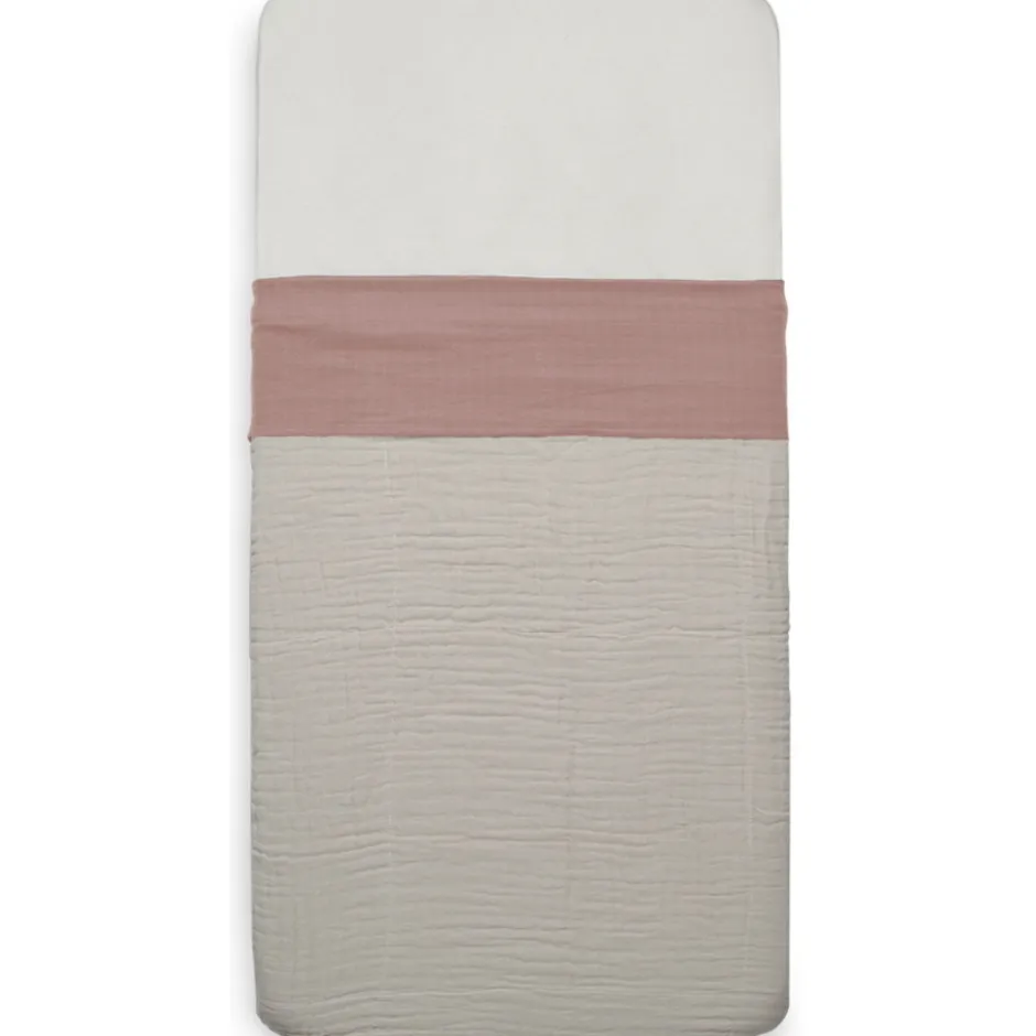 Wrinkled Cotton Rosewood 120 x 150 cm Ledikantlaken|Jollein