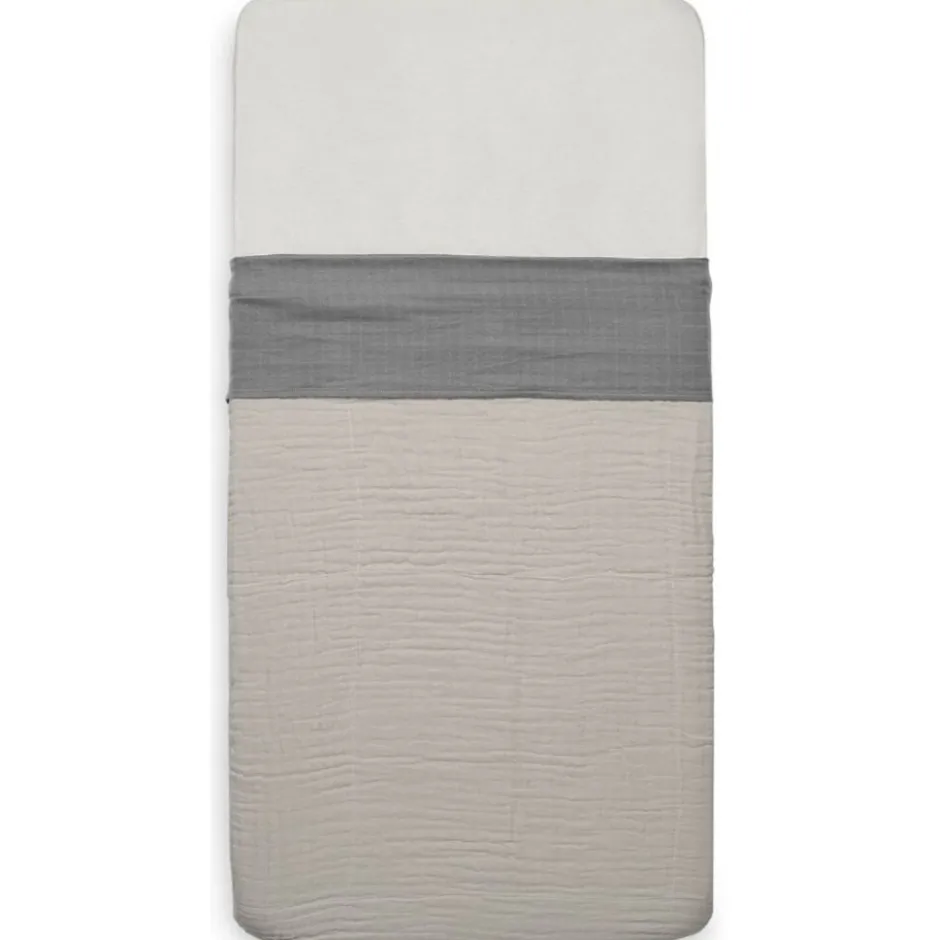 Wrinkled Cotton Storm Grey 120 x 150 cm Ledikantlaken|Jollein Outlet