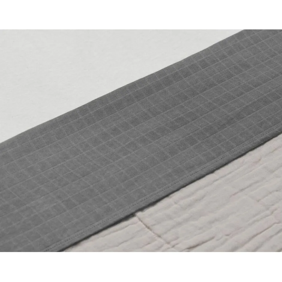 Wrinkled Cotton Storm Grey 120 x 150 cm Ledikantlaken|Jollein Outlet