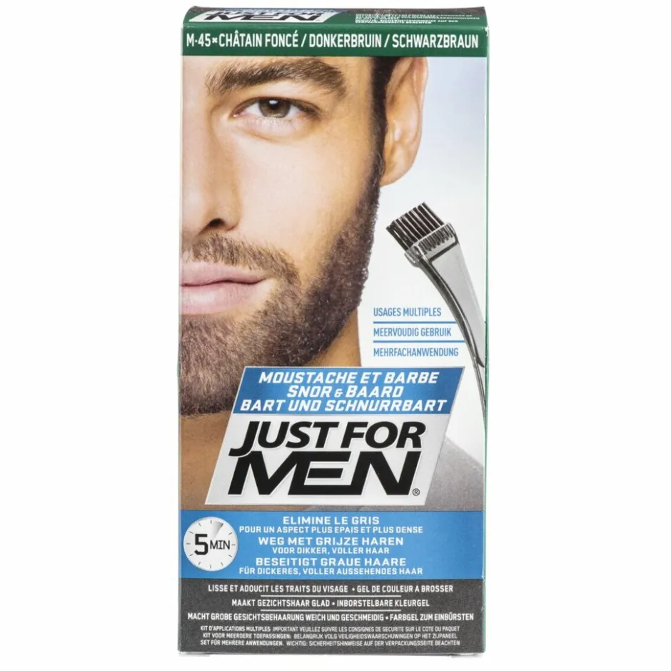 Snor & Baard M-45 Donkerbruin Haarkleuring|Just For Men Clearance