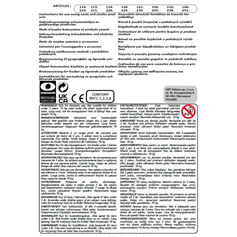 schommelzitje|KBT Outlet