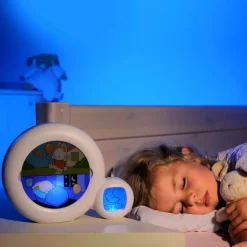 Pabobo KidSleep Moon Wit/Blauw Slaaptrainer en Kinderwekker< Slaaptrainers