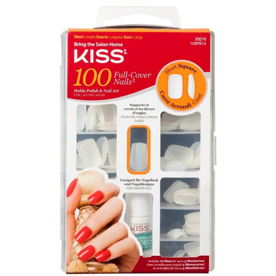 Kiss Full Cover Short Square Kunstnagels< Nagelverzorging