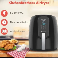 KitchenBrothers Airfryer XL< Frituurpannen En Airfryers