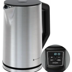 KitchenBrothers Dubbelwandige Waterkoker met Temperatuurregeling< Waterkokers