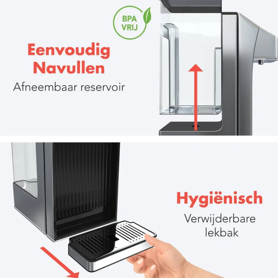 KitchenBrothers Heetwaterdispenser met Melkfunctie< Waterkokers