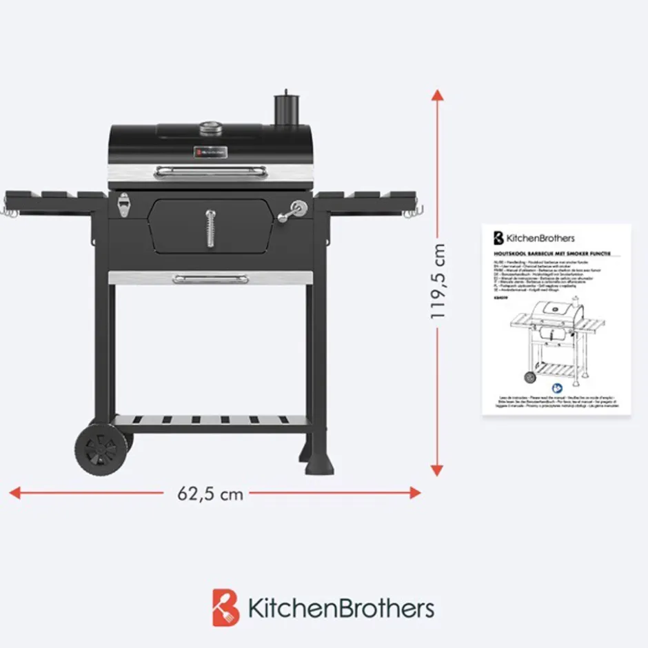 Houtskool BBQ Smoker|KitchenBrothers Online