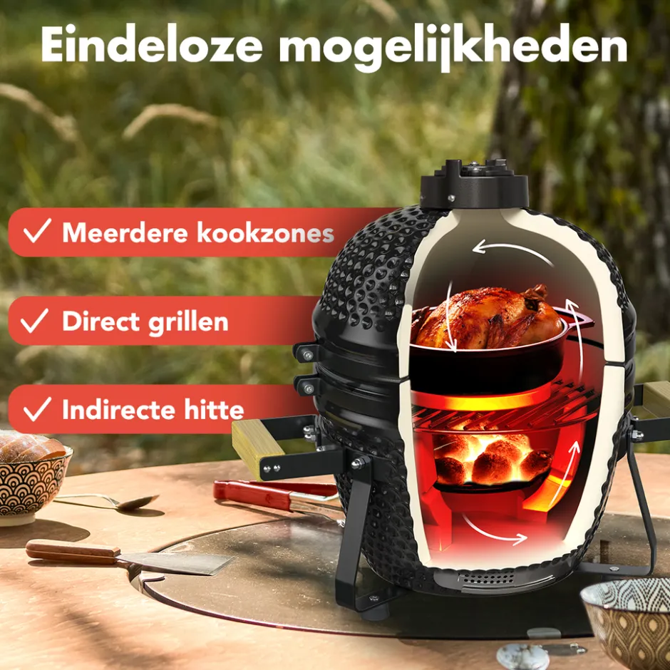 KitchenBrothers Kamado BBQ Deluxe Set< Keuken
