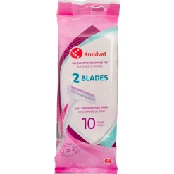 2 Blades Wegwerpscheermesjes|Kruidvat Sale