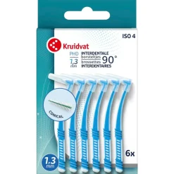 Kruidvat 90° 1,3mm Interdentale Borsteltjes< Tandenragers